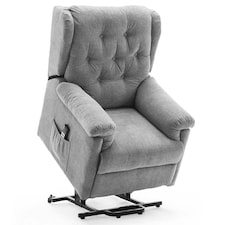 Barnsley Fabric Electric Dual Motor Rise Recliner Mobility Armchair (Grey)
