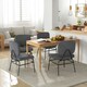 image 10 of COSTWAY Upholstered Accent Chair Reading Chair Grey Grey