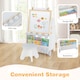 image 7 of COSTWAY Kids Art Easel 4-in-1 Toddler Activity Table Set w/ Whiteboard White