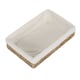 image 2 of Small Lined Rectangular Seagrass Tray | Green | Green | Small