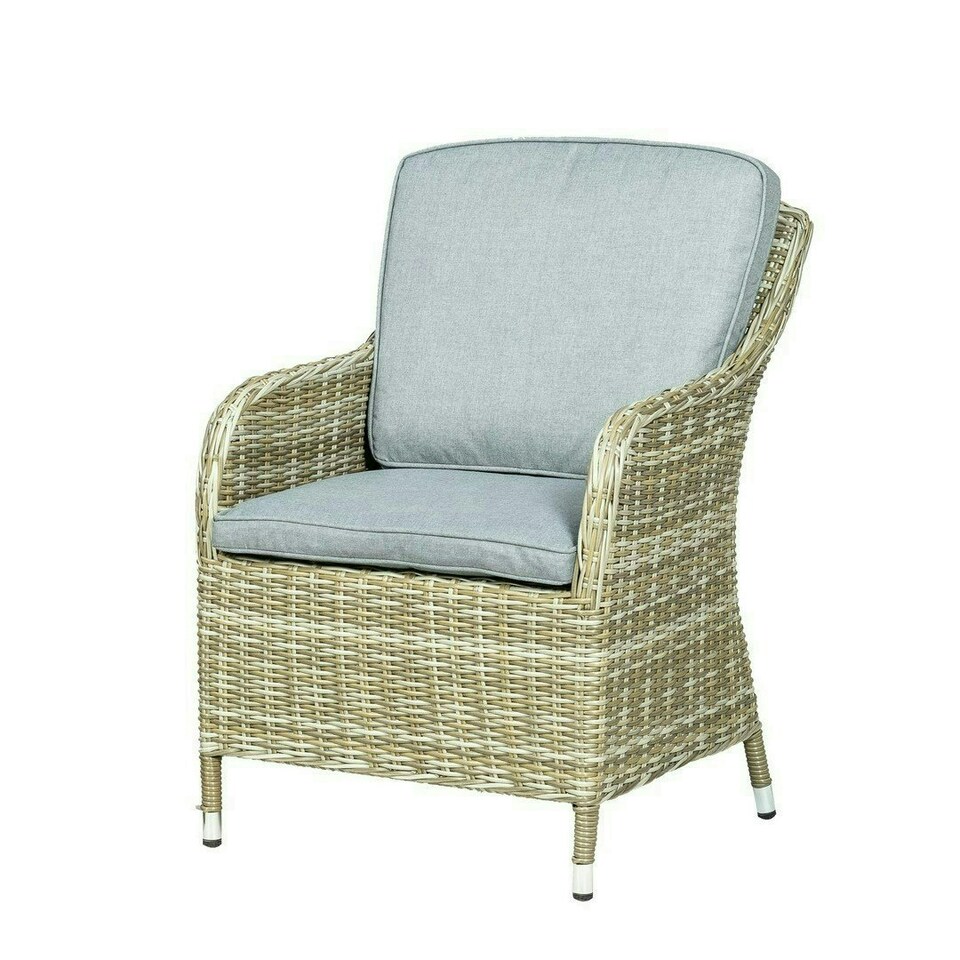 image 1 of Wentworth 4 Seater Round Imperial Dining Set - Synthetic Rattan - H74 x W110 x L110 cm - Beige