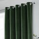 image 3 of Hampton Green Velvet Curtains 90 x 108 inch (229 x 274 cm) 100% Blackout Eyelet Thermal Noise Reducing Curtains for Bedroom and Living Room