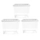 image 2 of 2 x 80 Litre Clear Plastic Storage Containers With Lids Ideal For Home & Office Use Clear