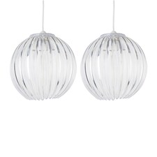 Set of 2 Craw - Clear Acrylic Pendant Shades Clear