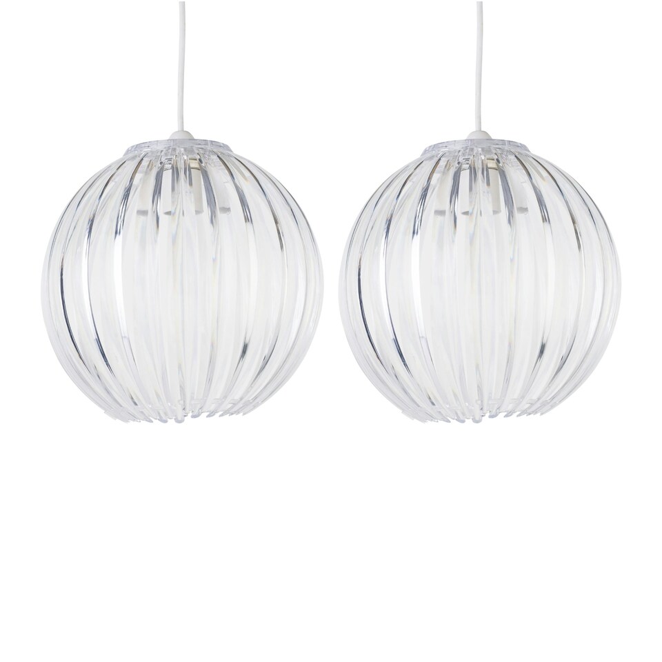 image 1 of Set of 2 Craw - Clear Acrylic Pendant Shades Clear