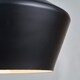 image 3 of ValueLights Otis Angled Metal Matte Black Ceiling Shade & Bulb