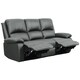 image 1 of Faux Leather 3 Seat Reclining Sofa In Dark Grey