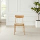 image 4 of Furniturebox Bonnie 2x Oak and Veneer Wooden Rope Dining Chairs