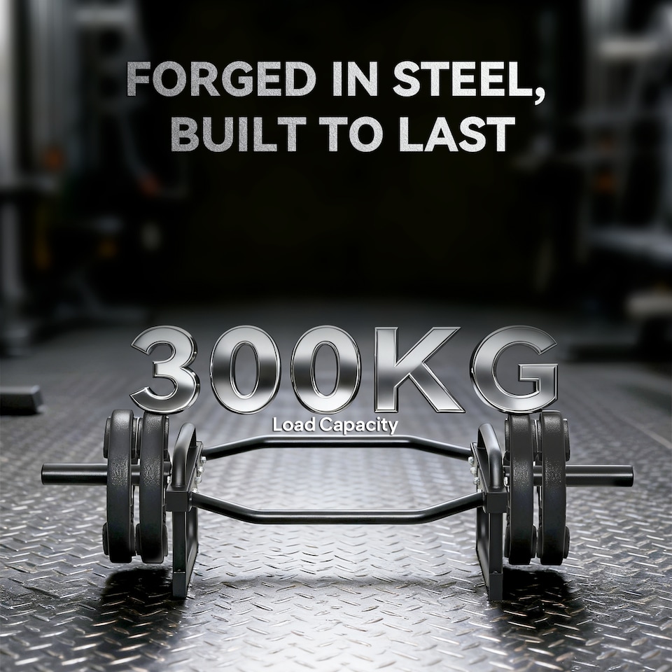 image 1 of SPORTNOW Olympic Trap Bar, 2" Hex Barbell Bar with 300kg Capacity