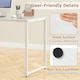 image 5 of COSTWAY Computer Office Desk with 5 Compartments White White