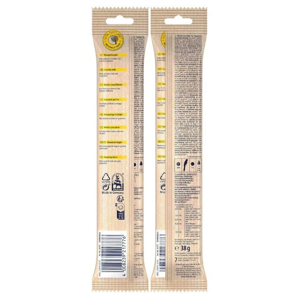 image 1 of Vitakraft Rollinis Crunchy Parrot Treat Balls