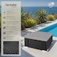 image 2 of Footstool Bitonto - durable, UV-resistant polyrattan chair, 53 x 53 x 26 cm | Black | black/grey | One Size | 1
