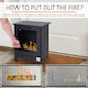 image 4 of HOMCOM Free Standing Bio Ethanol Fireplace Heater with 0.9L Tank for Home Black