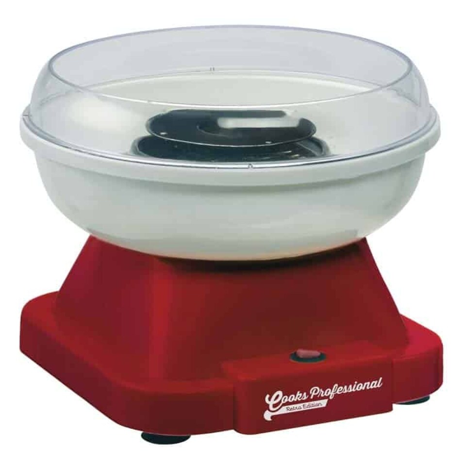 image 1 of Cooks Professional Retro Candy Floss Maker with Sticks | Cotton Candy Sweet Machine with Halogen Heating | Red