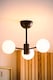 image 2 of ValueLights Marlow Frosted Glass Matte Black 3 Way Ceiling Light