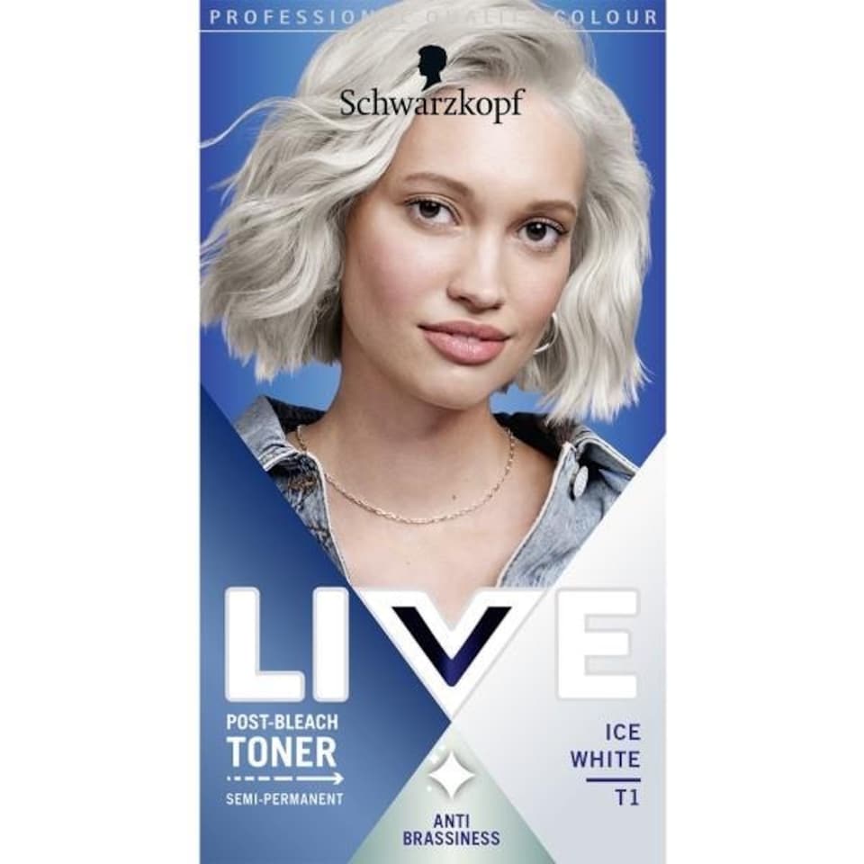 image 1 of Schwarzkopf Live Post Bleach Toner Semi-Permanent Blonde Hair Dye T1