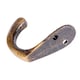 image 3 of Hammer & Tongs Single Robe Hook - W20mm x H45mm - Brass
