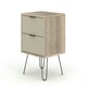 image 2 of Core Products Augusta Driftwood 2 Drawer Bedside Cabinet H57.0cm x W45.0cm x D39.5cm Cream