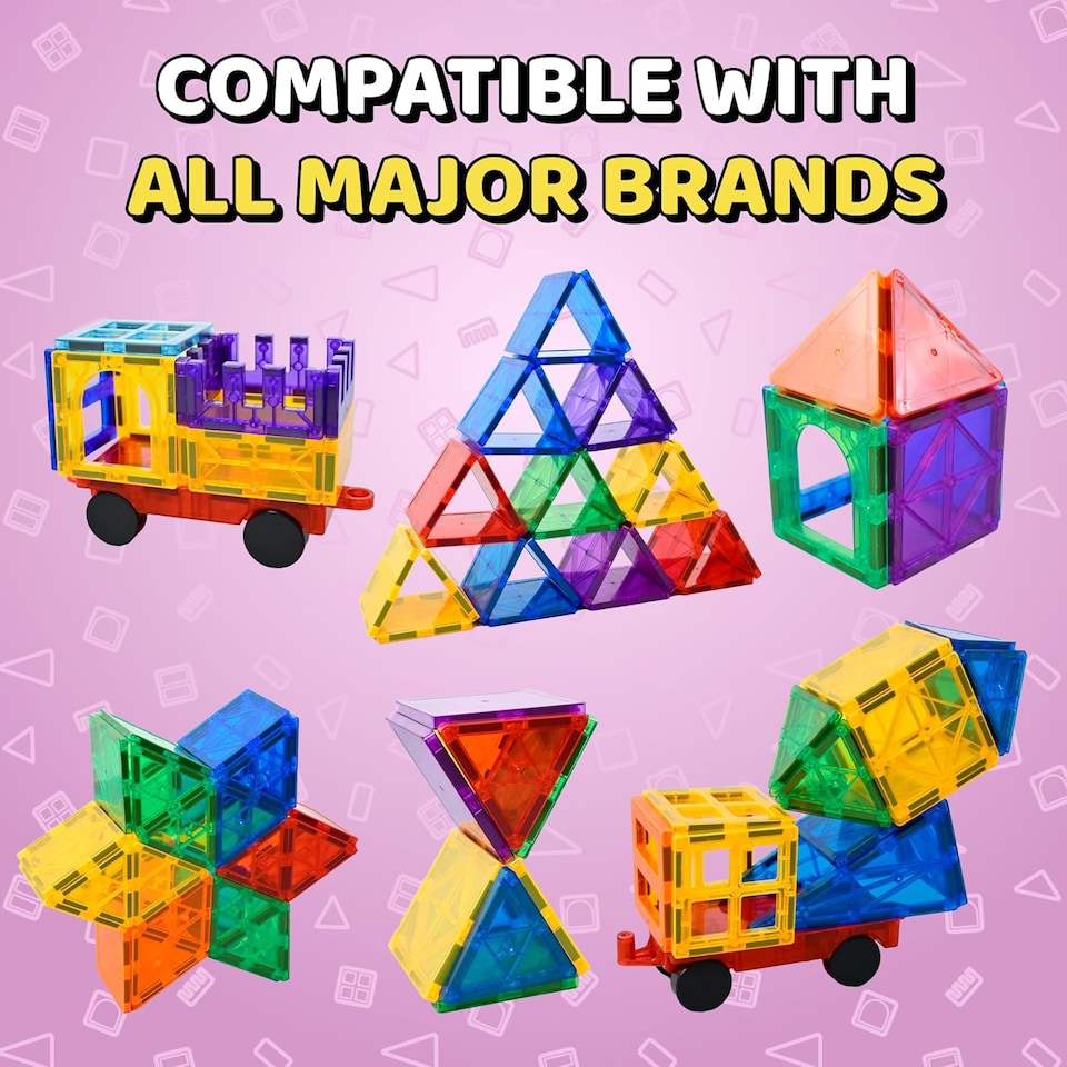 image 1 of Science Kidz 104 Piece Magnetic Tiles Set