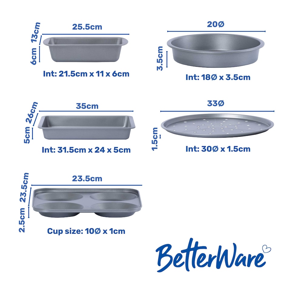 image 1 of BetterWare Essentials Non-Stick 12 Piece Baking Set