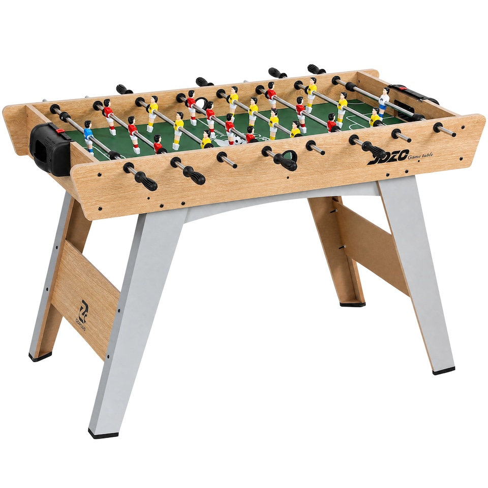 image 1 of SPORTNOW 4ft Table Football, Foosball Table Game for Adults, Natural Wood