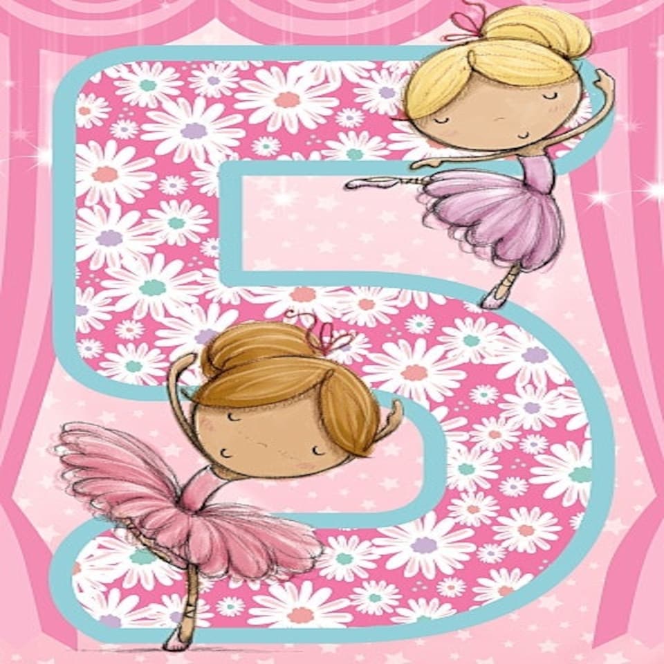 image 1 of Wishing Well Girls Age 5th Birthday Card 5 Today