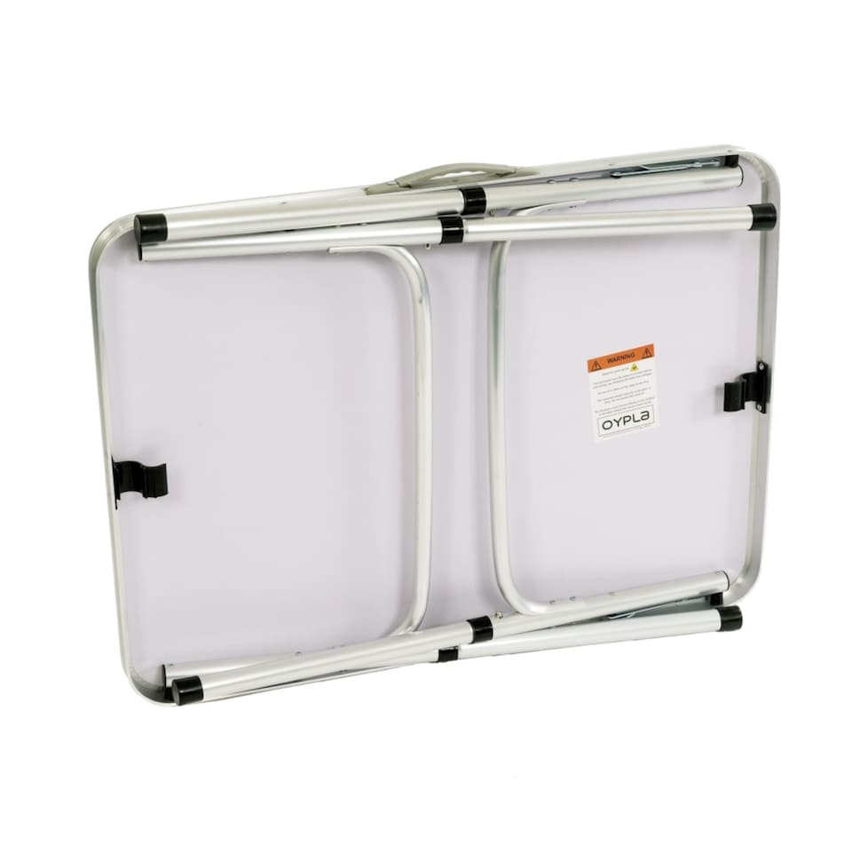 image 1 of 75cm Portable Folding Outdoor Camping Kitchen Work Top Table | White