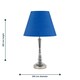 image 4 of Chrome Table Lamp with Stem Detail and Royal Blue Shade Chrome | Blue