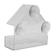 image 1 of Hanging Window Wild Bird Feeder Table Clear Viewing Perspex 3 Suction Pads 1pk