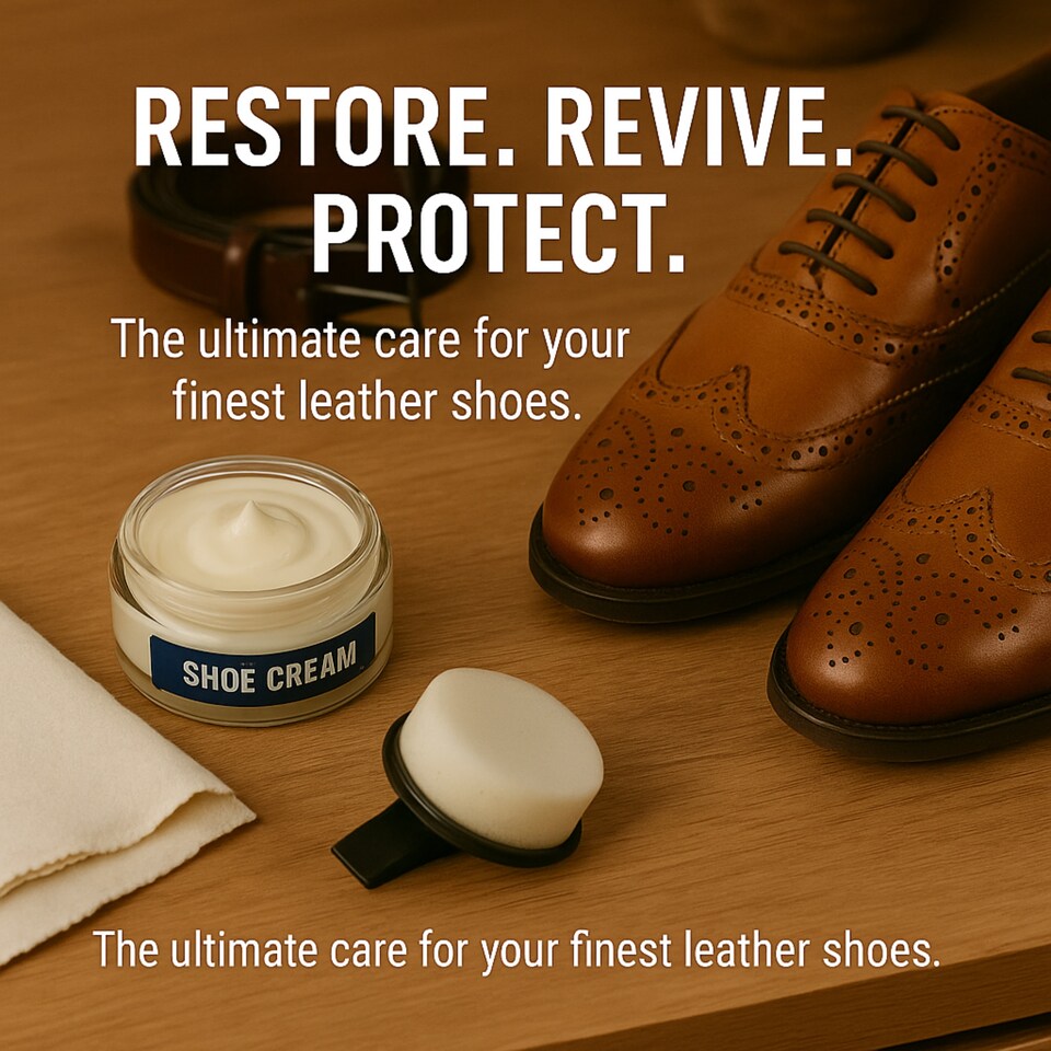 image 1 of Premium Shoe Cream - Moisturise, Nourish & Polish Leather Shoes - 50ml - Neutral  (2 Pack)