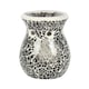 image 2 of Something Different Crackle Effect Oil Burner - Gunmetal Grey - 11cm x 8.5cm x 8.5cm