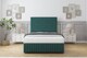 image 2 of Sloomy Madison Emerald Plush Divan Bed Base No Drawers With 26 Inch Strutted Headboard & 12 Inch Matching Footboard | Green | Emerald | Super King | 1
