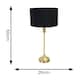 image 4 of ValueLights Maggie Gold Candlestick Table Lamp Black Velvet Shade | Gold