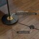 image 5 of HOMCOM Modern Floor Lamp with Glass Global Shade, 3 Light, for Living Room