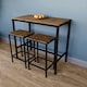 image 2 of Vida Designs Roslyn 2 Seater Bar Table Set 3 Piece Dining Table & Stools, Dark Wood