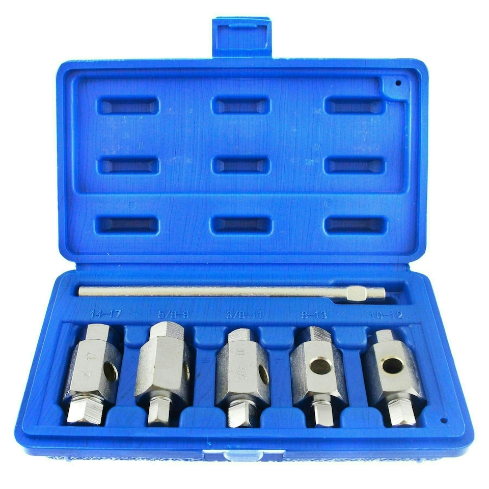 image 1 of Drain Sump Plug Key Tools For Engines Axles Gear Box Car Repair Oil Change 5pc