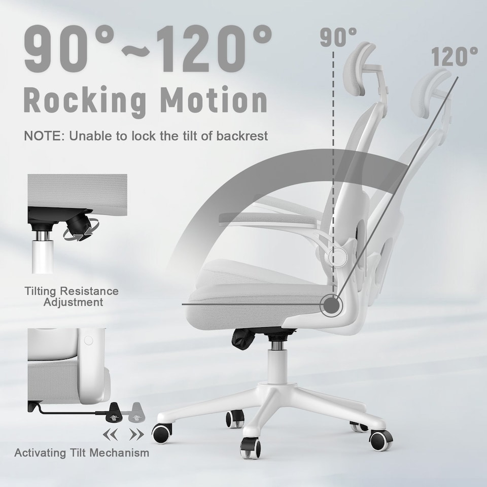image 1 of Rattantree Ergonomic Office Chair With Headrest & Lumbar Support