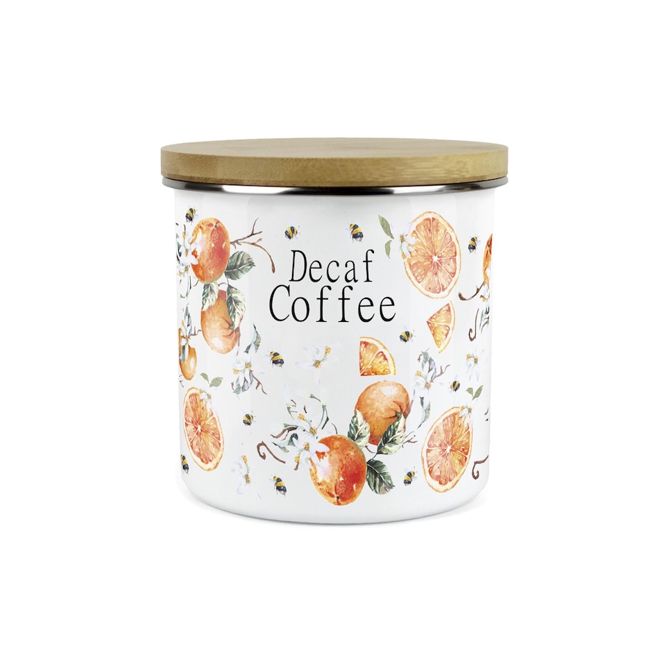 image 1 of Tangerines Large Decaf Coffee Canister