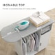 image 3 of HOMCOM Rolling Ironing Board Cabinet, Foldable Ironing Station with Storage