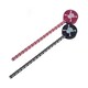 image 2 of One Piece Pencil and Topper (Pack of 2) - Black/Red/White - One Size