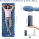 image 4 of Ultralight Inflatable Sleeping Mat with Built-in Pillow & Foot Pump | Blue | Blue