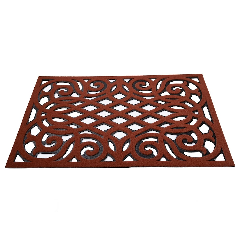 image 1 of Victorian Style Entrance Doormat - Terracotta