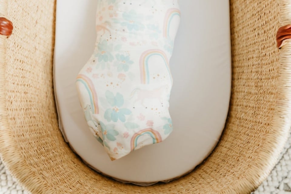 image 1 of Copper Pearl Knitted Swaddle Blanket Whimsy