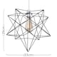 image 4 of ValueLights Retro Matt Black Geometric Star Design Ceiling Pendant Light Shade
