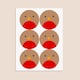 image 3 of Christmas Robin Round Stickers 88mm - Sheet of 6