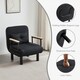 image 4 of 4 in 1 Folding Single Sofa Bed Convertible Lounge Sleeper Chair with Adjustable Backrest and Large Cushion Black
