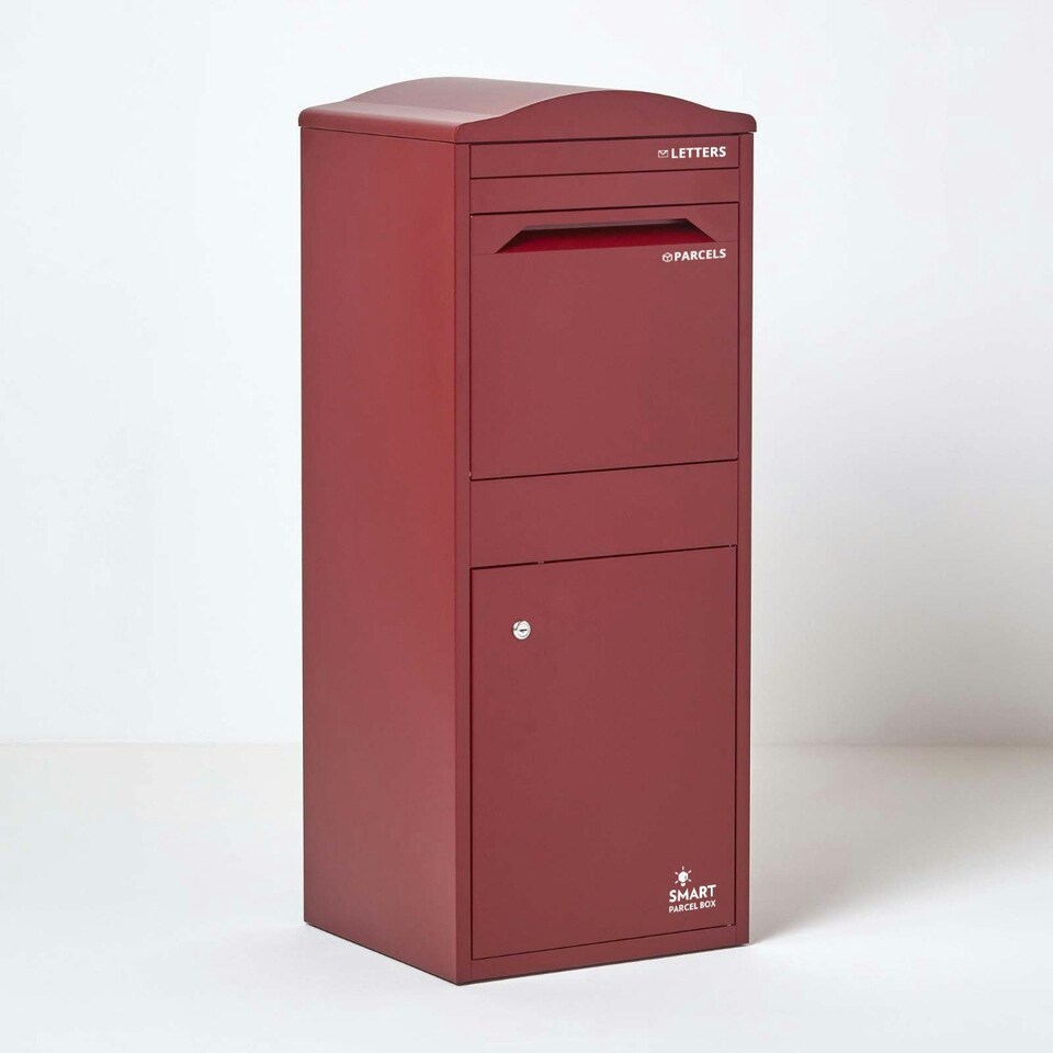image 1 of SMART PARCEL BOX® Large Curved Top Front Access Dark Red Red