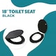 image 6 of Marco Paul Black Wooden Toilet Seat 18" Black