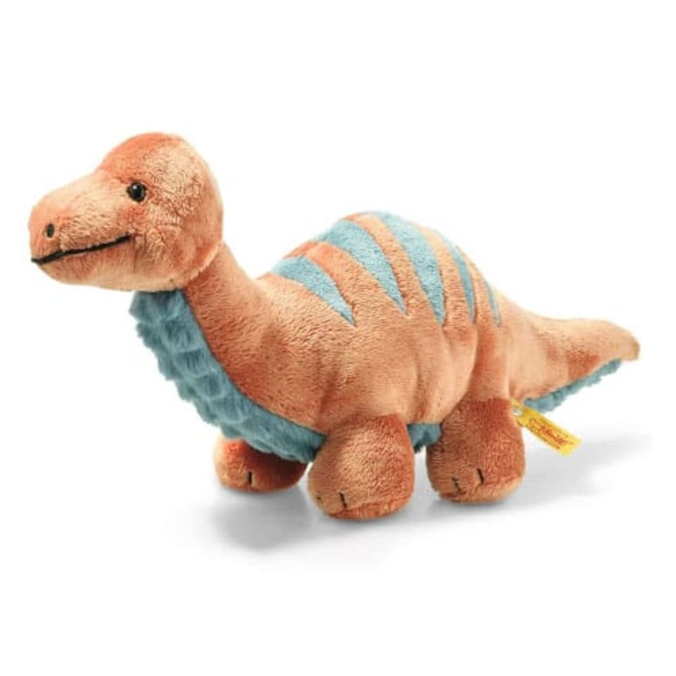 Soft Cuddly Friends Bronko brontosaurus, dark orange/petroleum blue