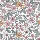 image 1 of Gorgeous Gardenia Wallpaper in Sage Green and Pink on White | White | Sage Green And Pink On White | 50cm x 10m